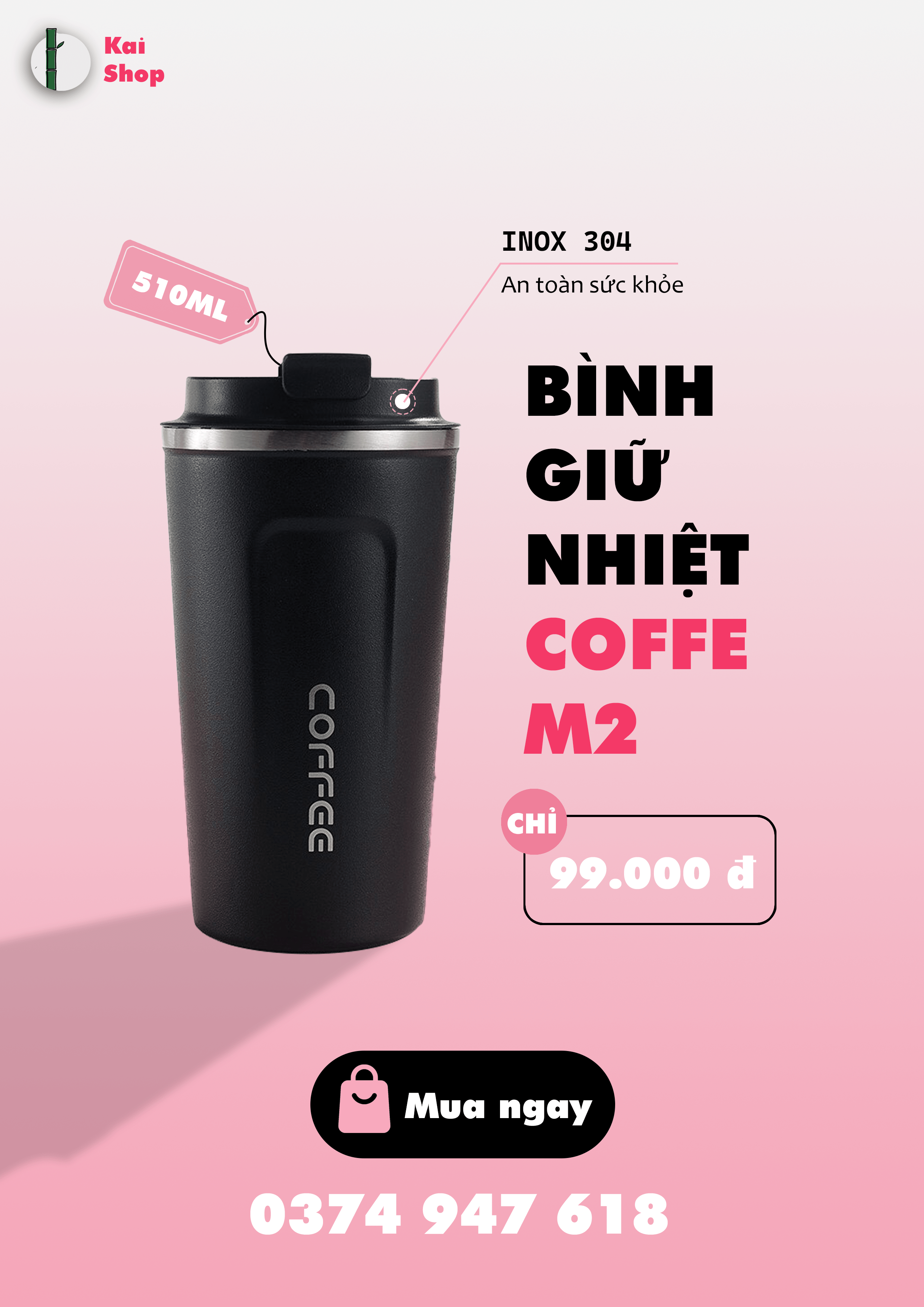 Qua tang KaiShop Bình Giữ Nhiệt – Giải Pháp Hoàn Hảo Để Giữ Trọn Hương Vị Và Nhiệt Độ Cho Thức Uống Của Bạn
