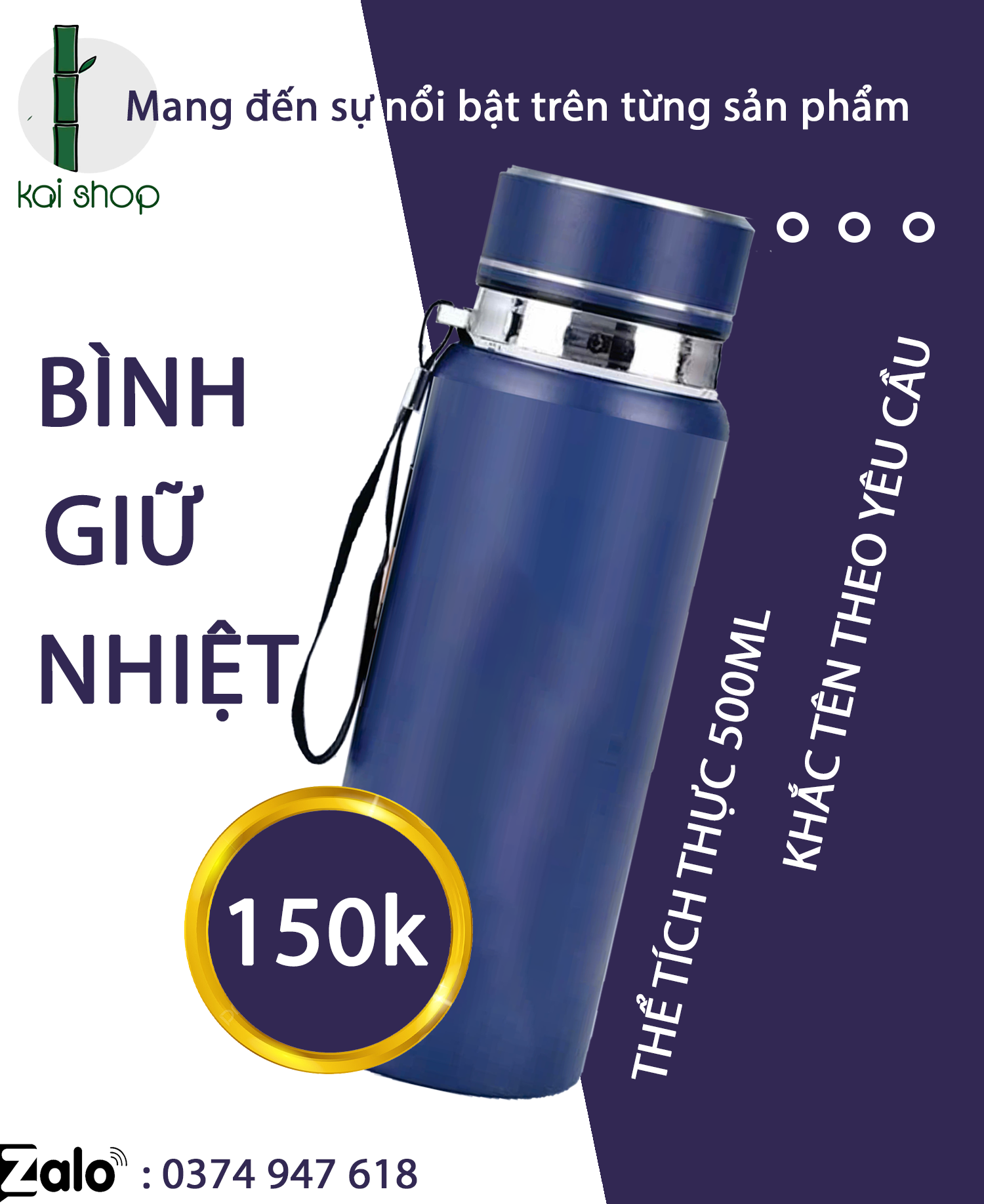 Qua tang KaiShop Bình giữ nhiệt 