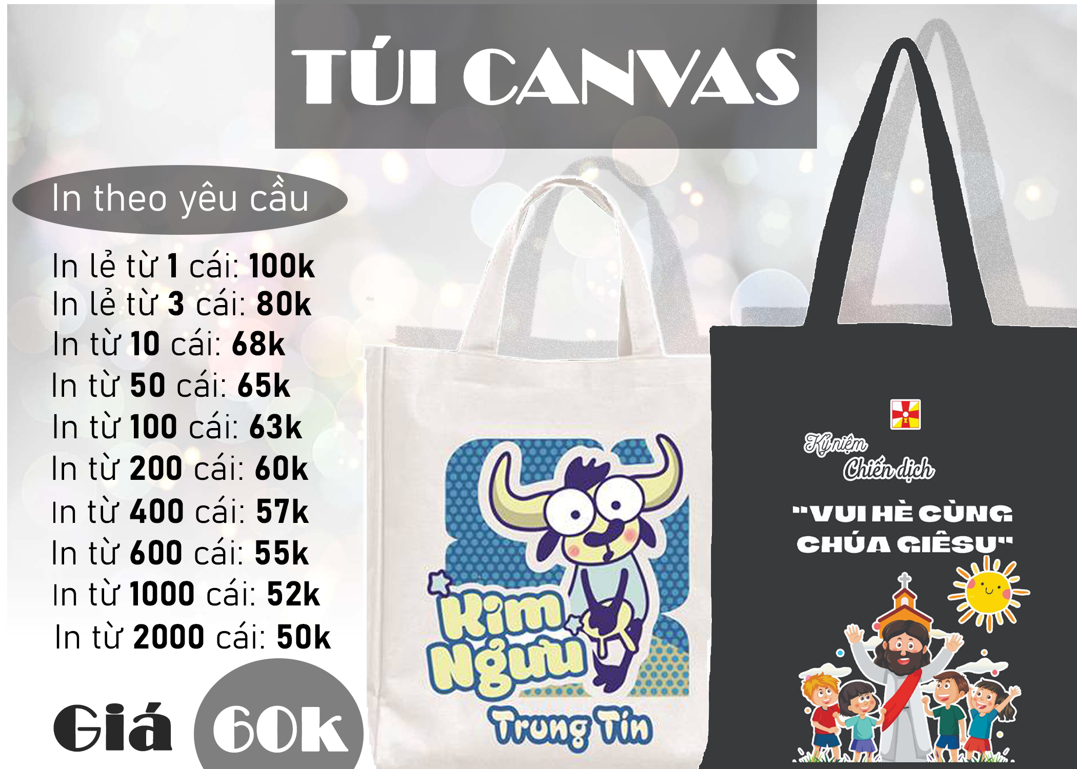 Qua tang KaiShop Túi vải canvas